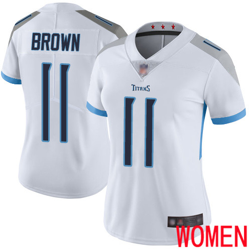 Tennessee Titans Limited White Women A.J. Brown Road Jersey NFL Football #11 Vapor Untouchable